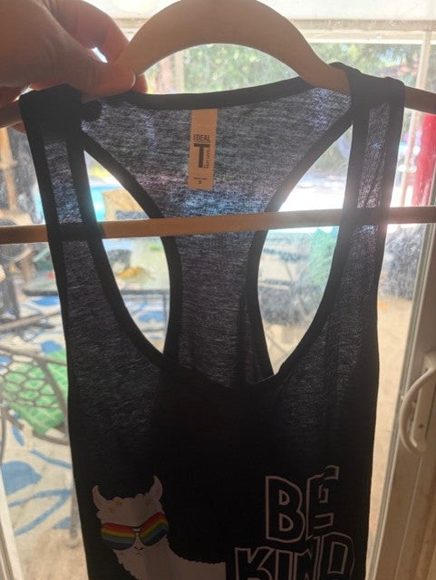 Be Kind Llama Black Tank Top