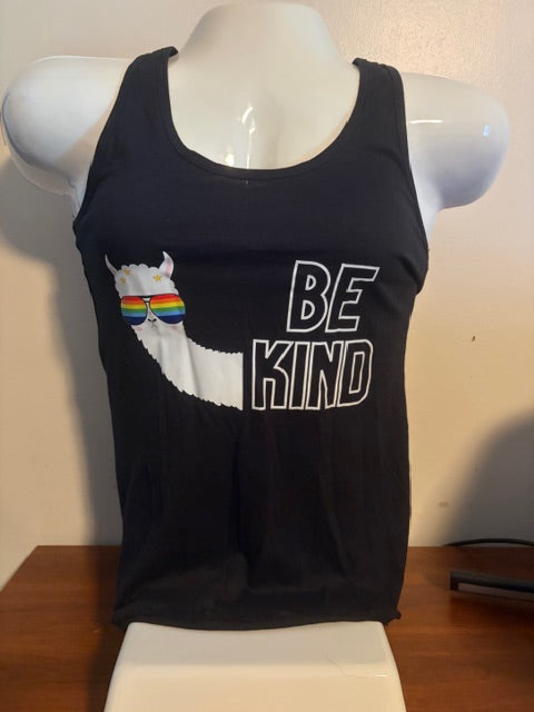 Be Kind Llama Black Tank Top