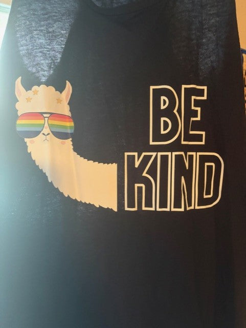 Be Kind Llama Black Tank Top