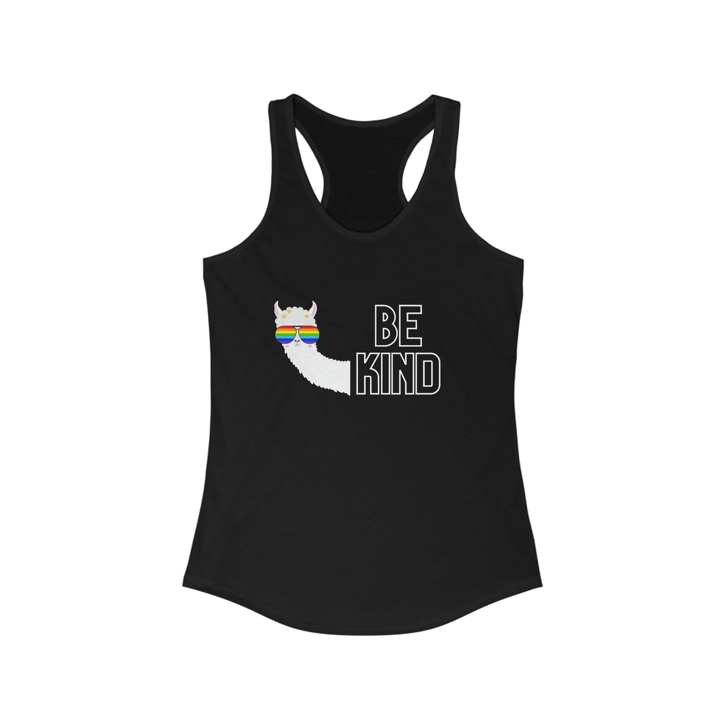 Be Kind Llama Black Tank Top