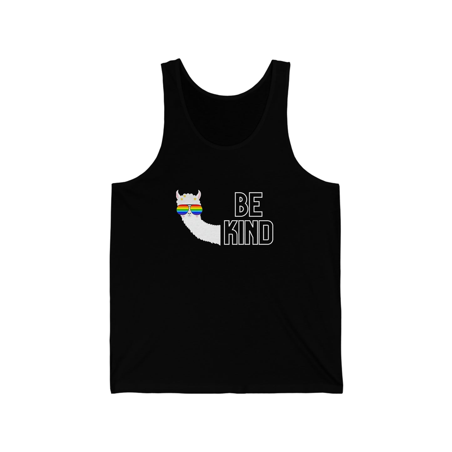 Be Kind Llama Black Tank Top