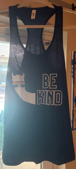Be Kind Llama Black Tank Top